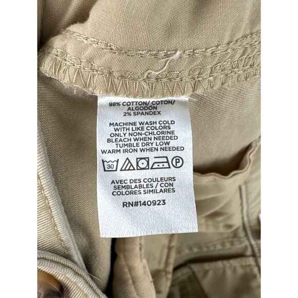 Loft Womens Cargo Pants Size 4 Beige Casual Cotton Spandex Blend Machine Washabl - Picture 6 of 6